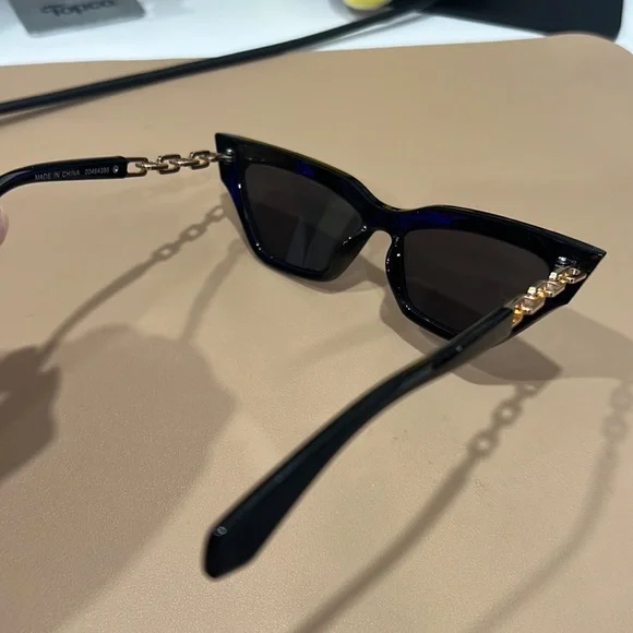 Cat eye sunglasses with gold - Picture 3 of 5